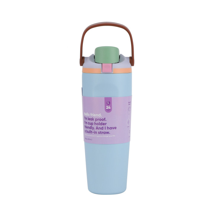 China Warehouse 30oz Portable Stainless Steel FREESILP Sports Water Bottle with Hnadle Lid