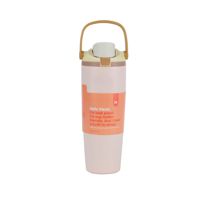 China Warehouse 30oz Portable Stainless Steel FREESILP Sports Water Bottle with Hnadle Lid