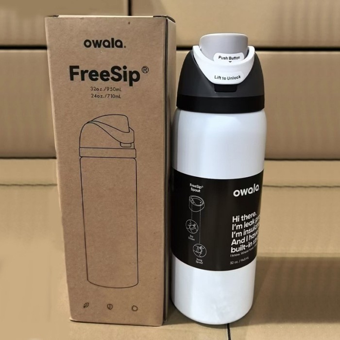 China Warehouse 24oz/32oz Portable Stainless Steel FREESILP Sports Water Bottle