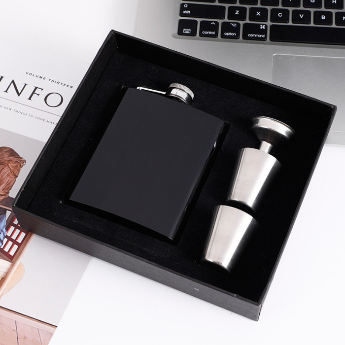 China Warehouse 7oz Stainless Steel Flask Set