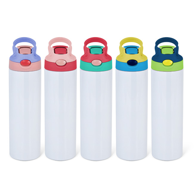 China Warehouse 20oz Top Flip Sublimation Straight Water Bottle