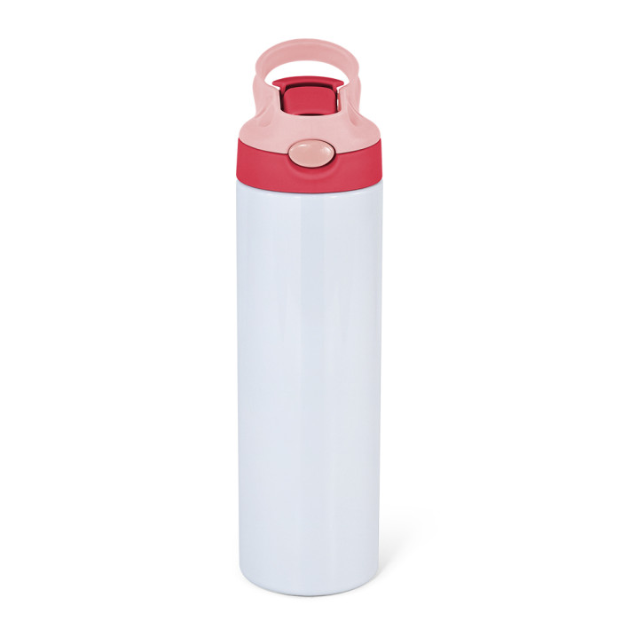 China Warehouse 20oz Top Flip Sublimation Straight Water Bottle