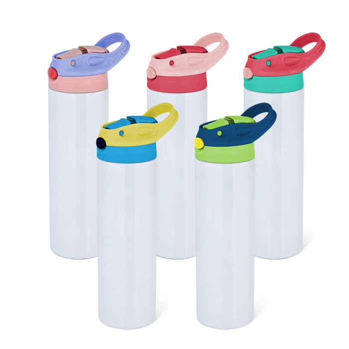 China Warehouse 20oz Top Flip Sublimation Straight Water Bottle