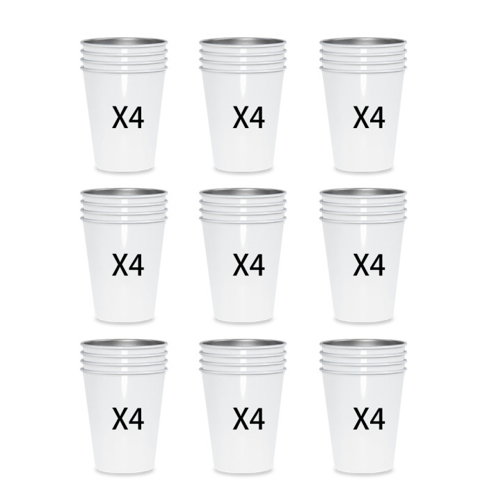 US warehouse 16oz Glossy White sublimation Cup Beer mugs Beverages Cups