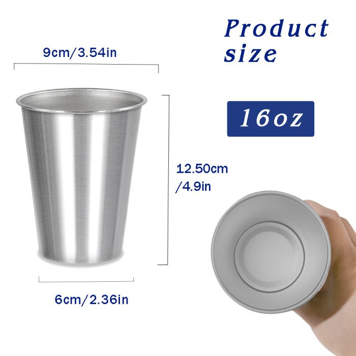 US warehouse 16oz stainless steel sublimation Cup Beer mugs Beverages Cups