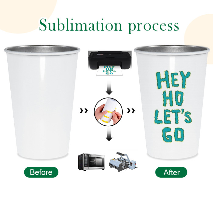 US warehouse 16oz Glossy White sublimation Cup Beer mugs Beverages Cups
