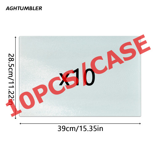 US warehouse 11*15 inches tempered glass sublimation cutting board with individual box