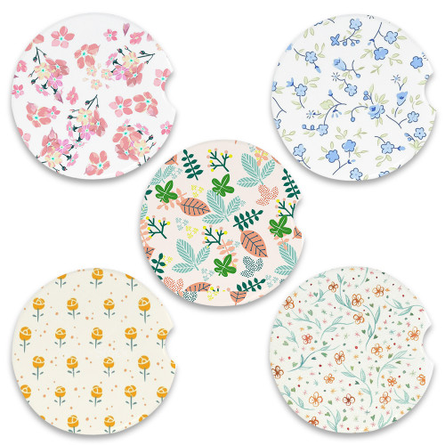 US Warehouse 2.6 inches sublimation ceramic car coaster with cork Sticker