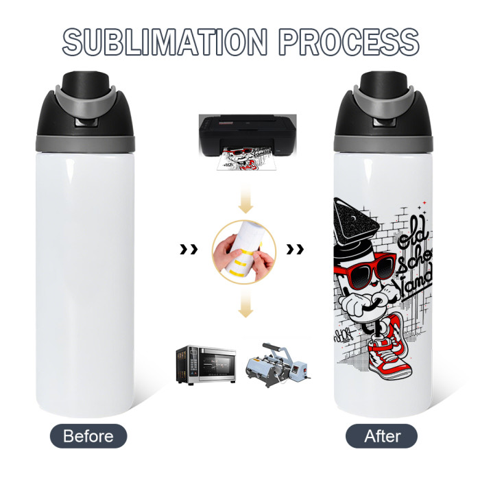 US Warehouse No Pit FreeSip 24oz/16oz straight sublimation water bottle