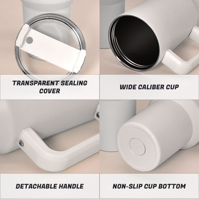 US Warehouse 40oz White To Green glow in the dark sublimation tumbler