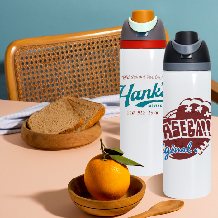 Pre-sale  US Warehouse 30 cases/720 pcs No Pit 24oz sublimation water bottle FreeSip Insulated Stainless Steel Water Bottle with Straw
