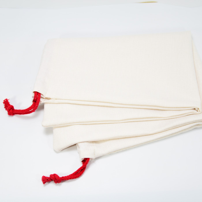 US Warehouse 26*17 inches Sublimation Blanks Canvas Christmas Bag Santa sacks Drawstring bags