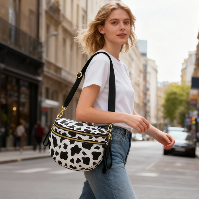 US Warehouse Checkered Crossbody Bag Nylon single-shoulder bag