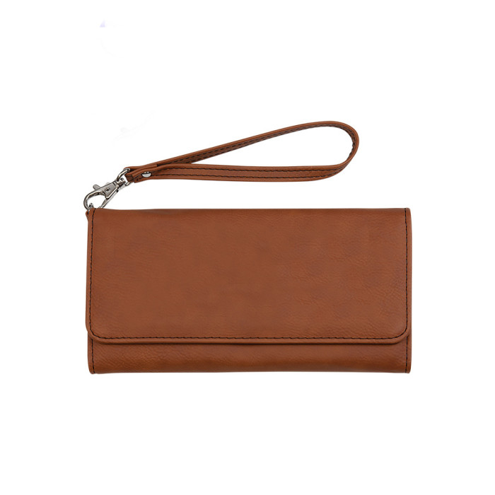 China warehouse PU leather wallet for laser engraving