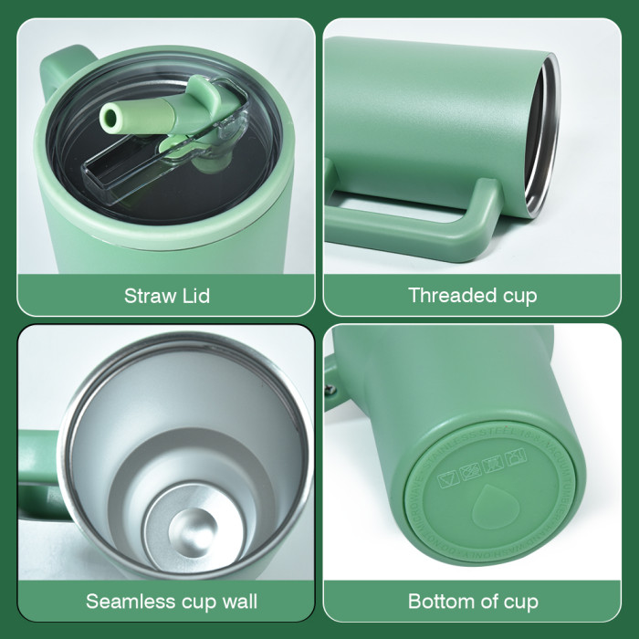 US Warehouse 40OZ powder coated tumblers with rubber bottom with Leakproof Lid(Not for sublimation)