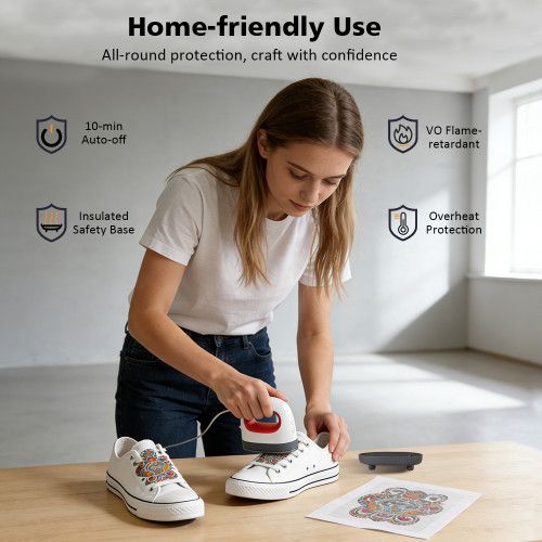 US Warehouse Mini Iron Heat Press Machine for T-Shirts Shoes Hats