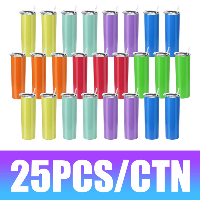 Clearance Sale US Warehouse Colored 20oz Taper Skinny Tumbler(Not for Sublimation)