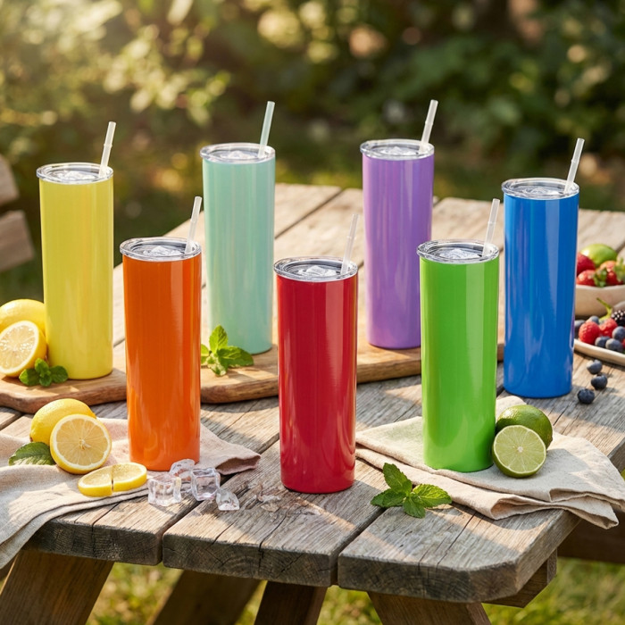 Clearance Sale US Warehouse Colored 20oz Taper Skinny Tumbler(Not for Sublimation)