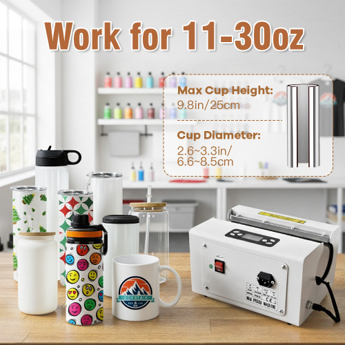 US Warehouse 20oz/30oz Auto Tumbler/Mug Heat Press