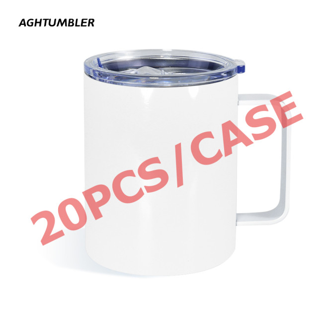 US Warehouse 12oz sublimation coffee Mug with handle Vacuum Insulated