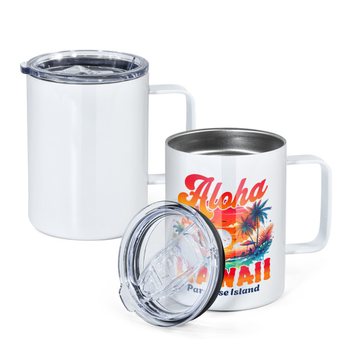 US Warehouse 12oz sublimation coffee Mug with handle Vacuum Insulated