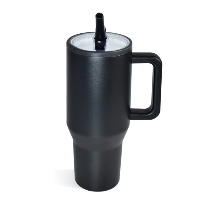 US Warehouse 40OZ powder coated tumblers with Removeable leakproof Flip Straw Lid(Not for sublimation)