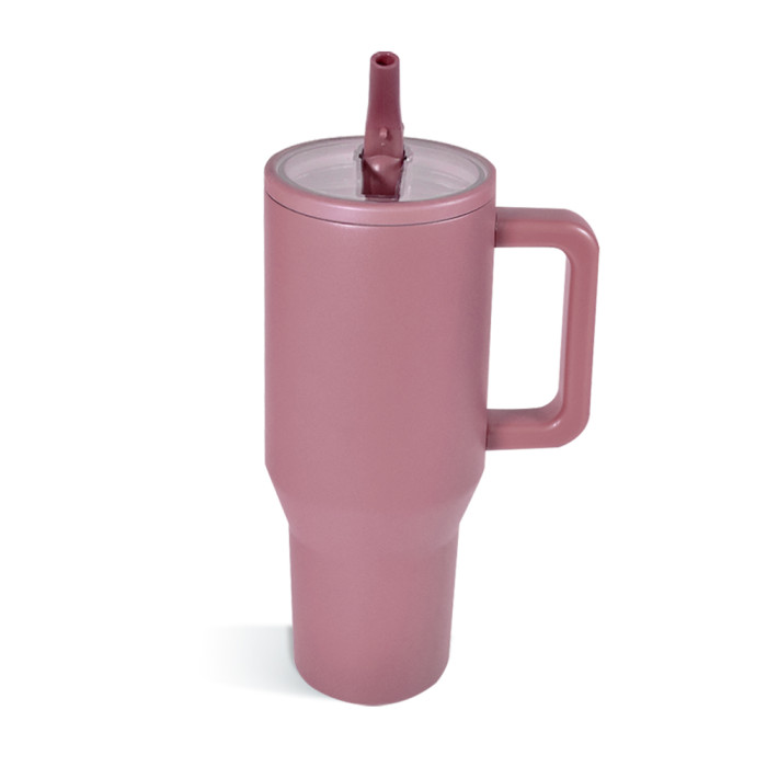 US Warehouse 40OZ powder coated tumblers with Removeable leakproof Flip Straw Lid(Not for sublimation)