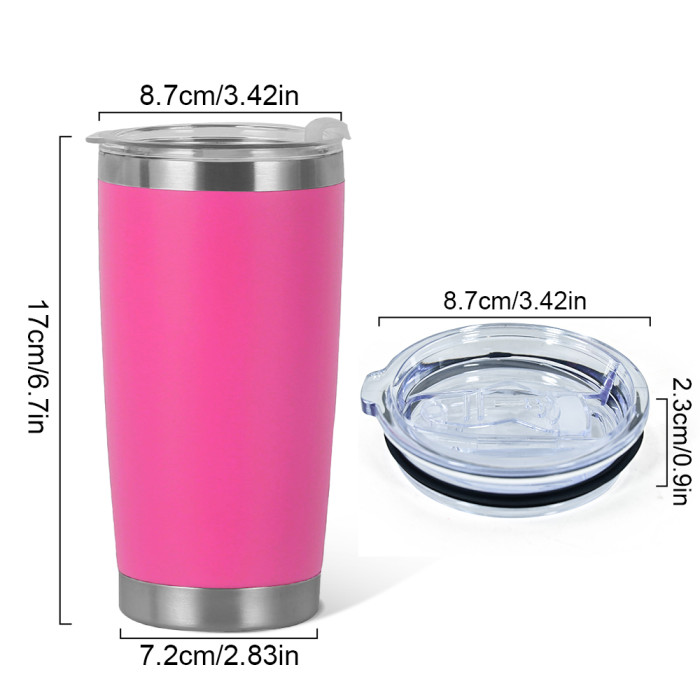 US Warehouse 20oz Powder Coated Tumbler Travel Mug