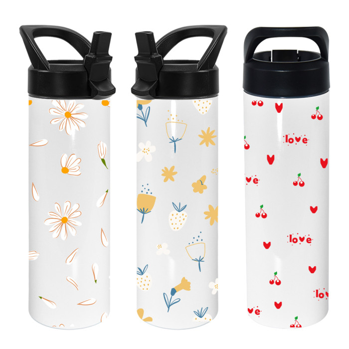 US Warehouse 20oz sublimation straight skinny tumblers with black handle lid