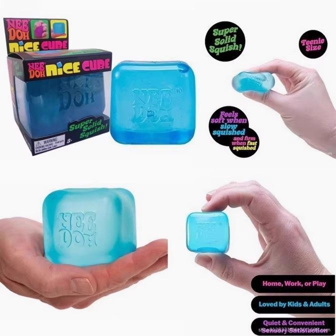 China Warehouse 64pcs TPR Fidget Toys 2.2 inches Mini Squishy Stress Cube Nice Cube