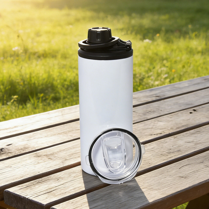 US Warehouse 15oz Sublimation Straight Skinny Tumblers with dual lids