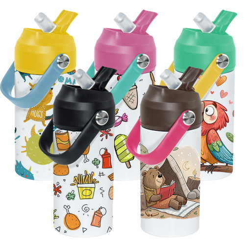 US Warehouse flat bottom 12oz sublimation kids water bottle