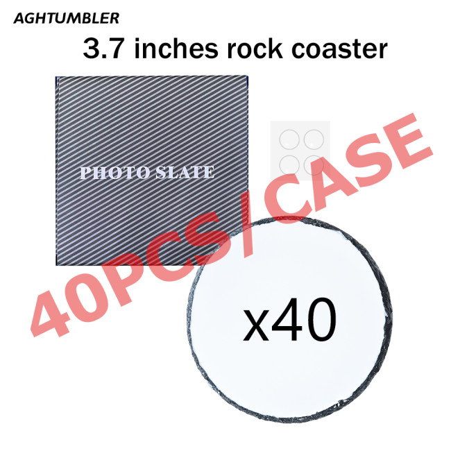 US Warehouse 3.7 inches Round Sublimation Rock Coaster