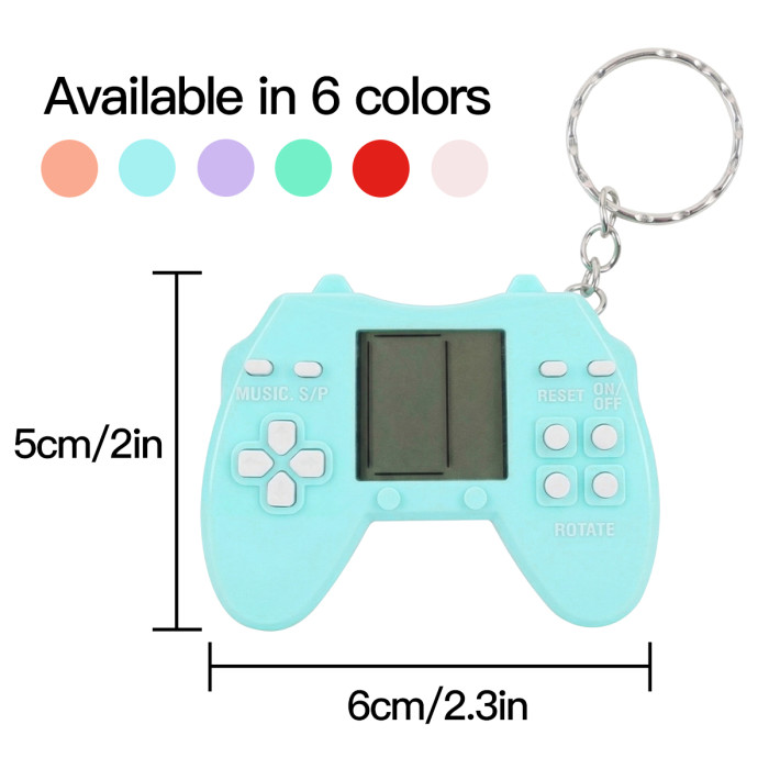 US Warehouse Tetris handheld game console Nostalgic Keychain,Multiple games