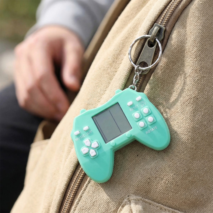 US Warehouse Tetris handheld game console Nostalgic Keychain,Multiple games