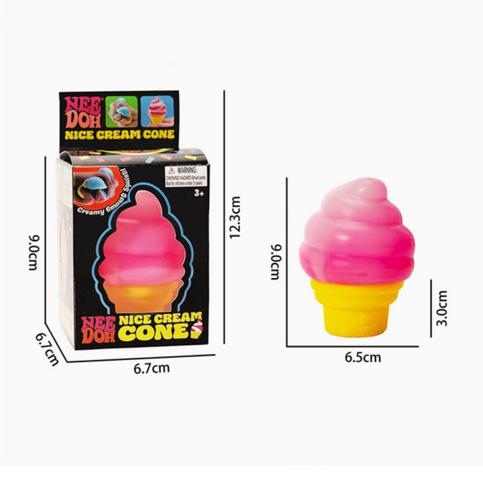 China Warehouse 150pcs TPR 3.2 inches Ice Cream Squeeze Squishy