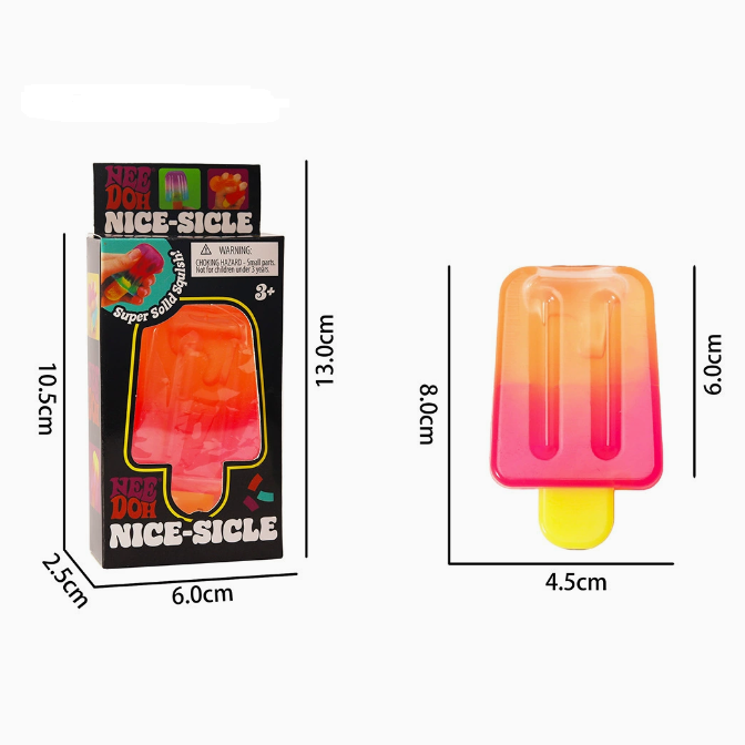 China Warehouse 150pcs TPR 3.2 inches Ice Cream Squeeze Squishy