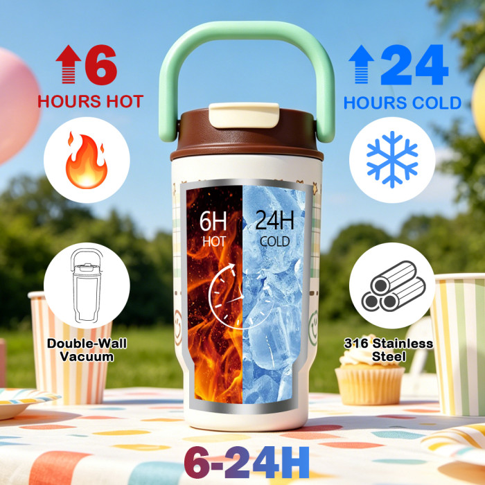 US Warehouse Leakproof 16oz powder coated Tumbler Kids Water Bottle 316 Stainless Steel Coffee Mugs