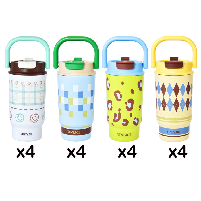 US Warehouse Leakproof 16oz powder coated Tumbler Kids Water Bottle 316 Stainless Steel Coffee Mugs