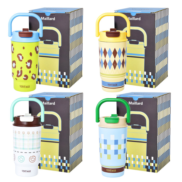 US Warehouse Leakproof 16oz powder coated Tumbler Kids Water Bottle 316 Stainless Steel Coffee Mugs