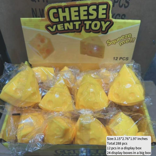 China Warehouse 288pcs PU Slow Rebound Cheese Squeeze Squishy Toy