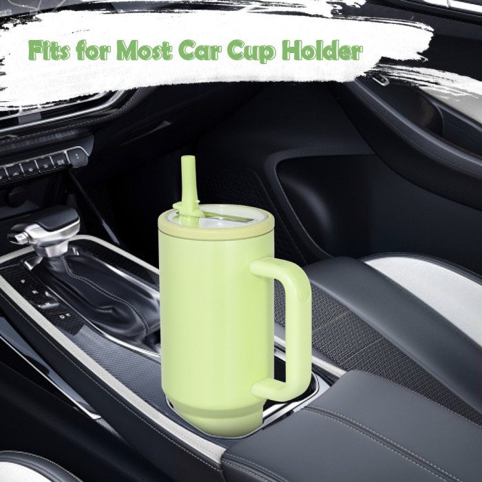 US Warehouse 40OZ powder coated tumblers with Flip Straw Leakproof Lid(Not for sublimation)
