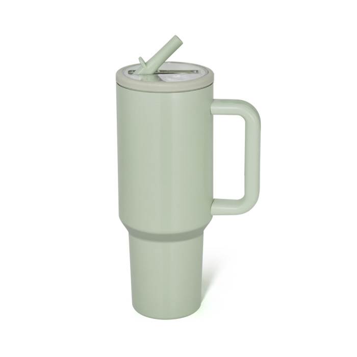 US Warehouse 40OZ powder coated tumblers with Flip Straw Leakproof Lid(Not for sublimation)