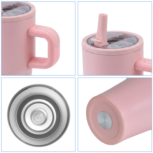US Warehouse 20oz powder coated tumbler with handle and flip straw lid