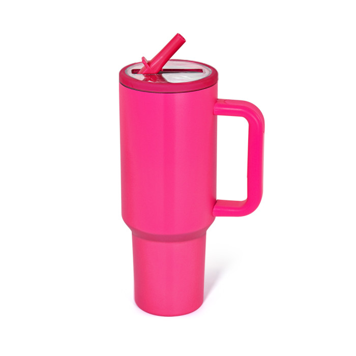US Warehouse 40OZ powder coated tumblers with Flip Straw Leakproof Lid(Not for sublimation)