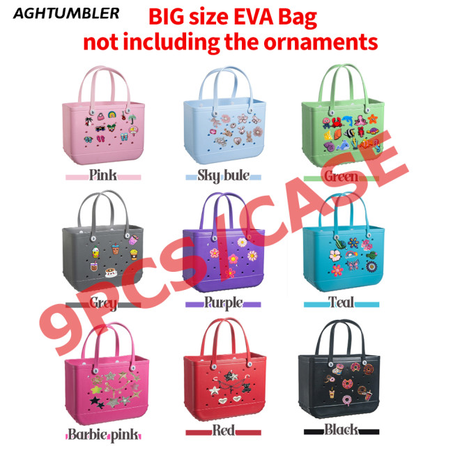 US Warehouse Big szie Blanks Beach Bag,Mixed Colors(no ornaments)