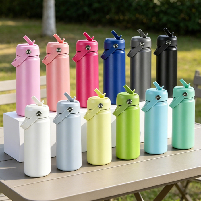 US Warehouse 18oz Powder Coated Sports Water Bottle, Mixed colors