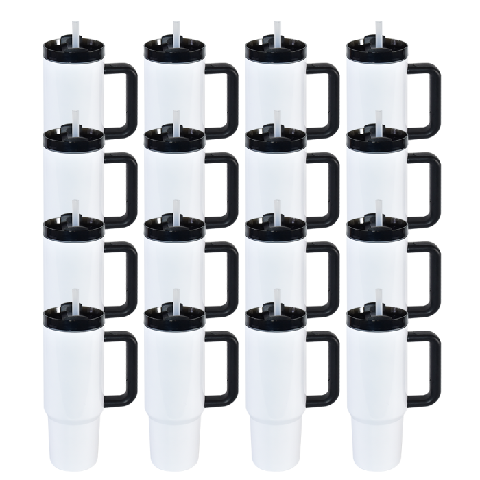 US Warehouse 30oz H2 Sublimation Tumbler with White Handle
