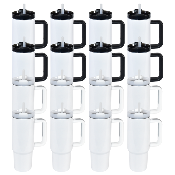 US Warehouse 30oz H2 Sublimation Tumbler with White Handle
