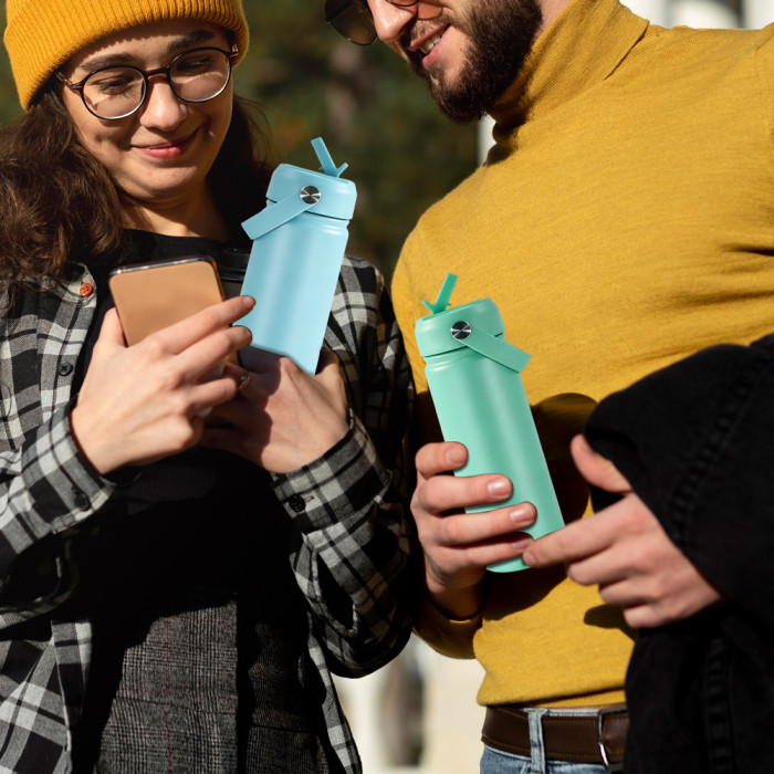 US Warehouse 18oz Powder Coated Sports Water Bottle, Mixed colors
